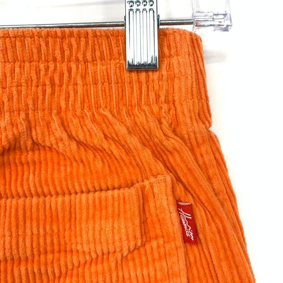 Hammies Corduroy Shorts Womens Size 26 Orange 2" Inseam Elastic Waist - Picture 3 of 7